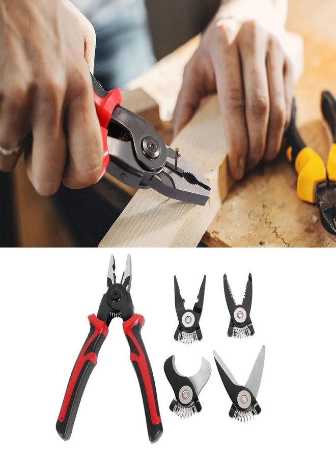 INSECTRA 5-in-1 Multifunctional Wire Stripper & Cutter Pliers Kit | Interchangeable Combination Tools for Electricians | Wire & Cable Stripping, Crimping & Cutting Tool - Image 3